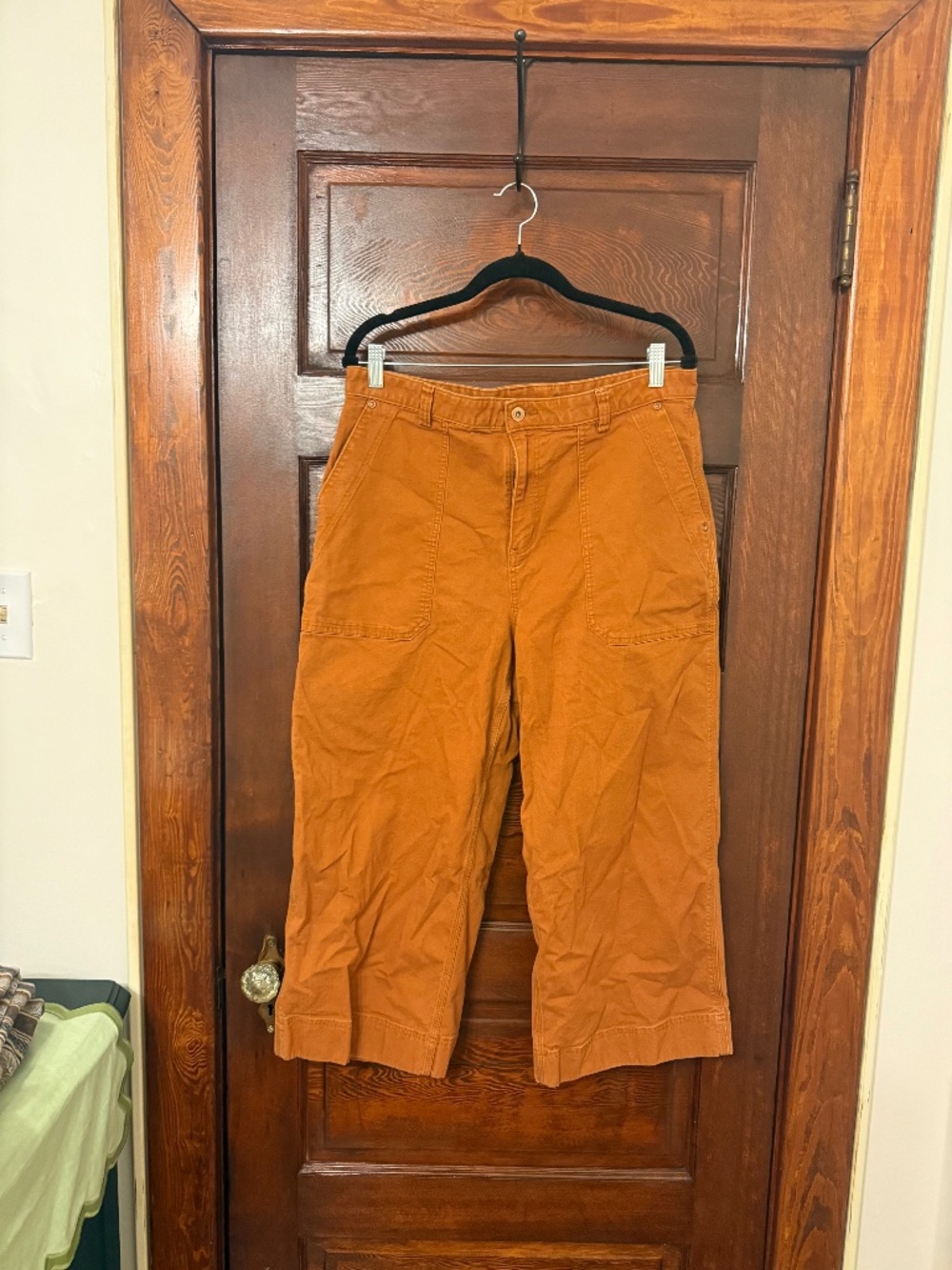 Duluth Trading Burnt Orange Cropped Utility Carpenter Pants Women's XL